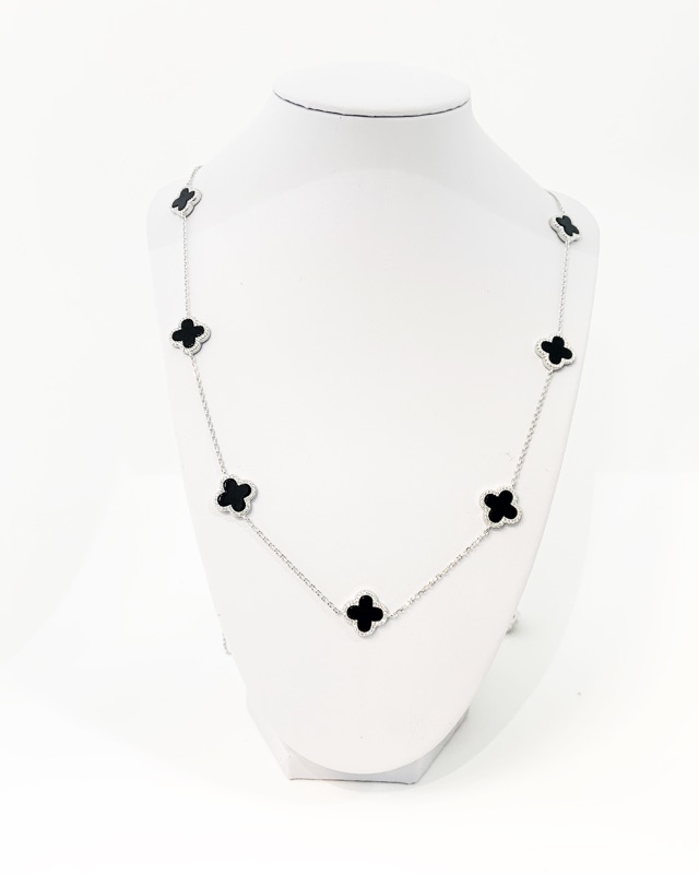 VAN CLEEF & ARPELS Vintage Alhambra 20 Motifs Black Onyx Necklace Box  Papers COA | eBay
